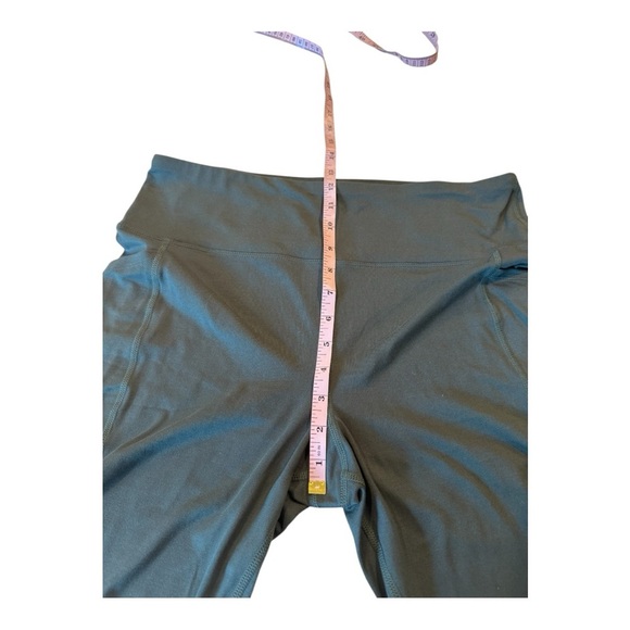 RISE High Waist Biker Shorts - Driven Compression Lotus Jersey Dark Green Shortp - Picture 6 of 13